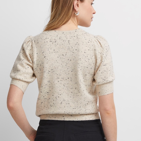 ICÔNE  |  Short puff-sleeve sweater - Picture 7 of 8